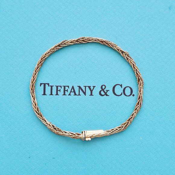 Tiffany & Co. Jewelry - RARE Vintage Tiffany & Co. 18k YG Braided Rope Russian Weave Twisted Bracelet